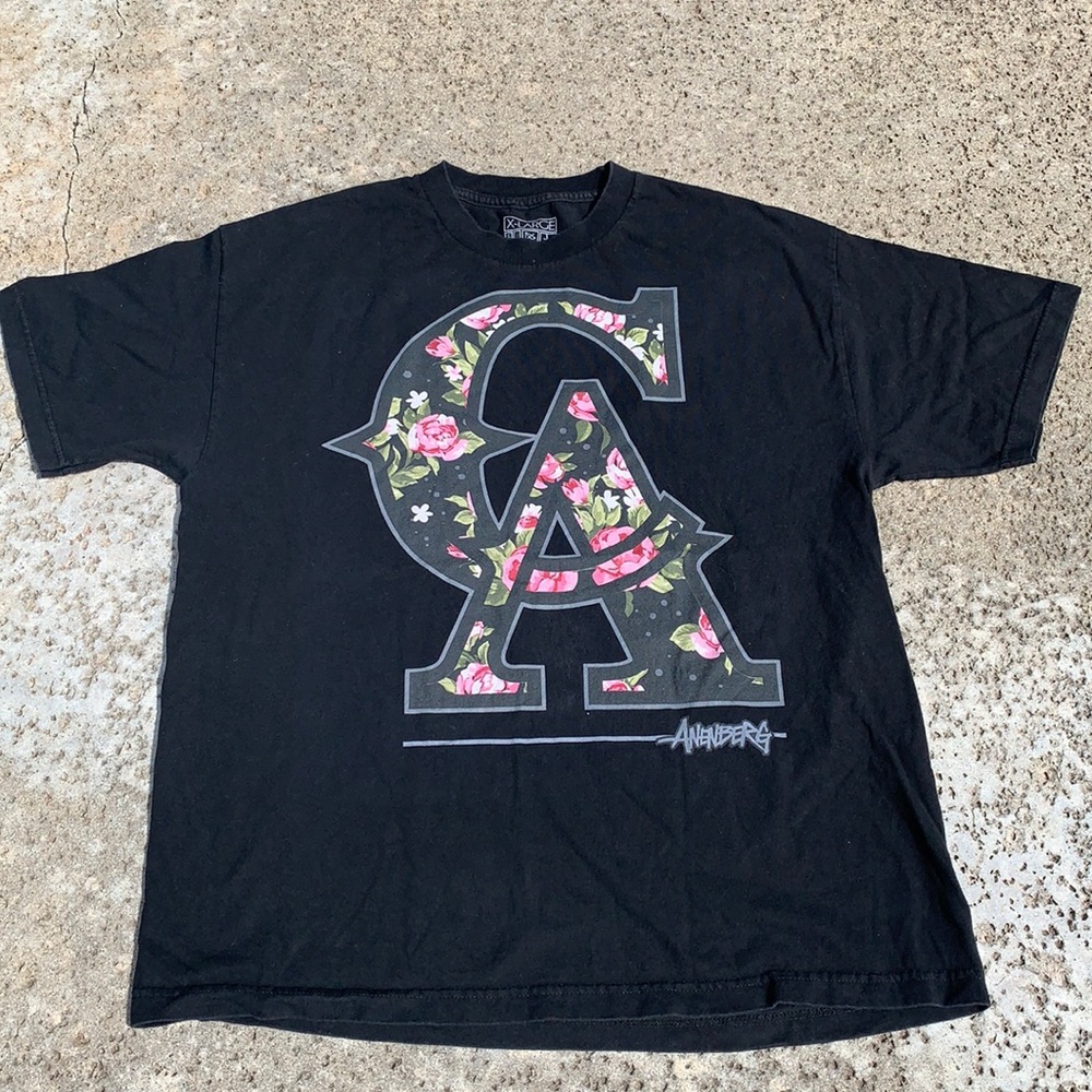 Anenberg CALI CA Roses Logo t shirt XL